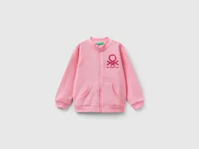 Sudadera de algodón orgánico con cremallera